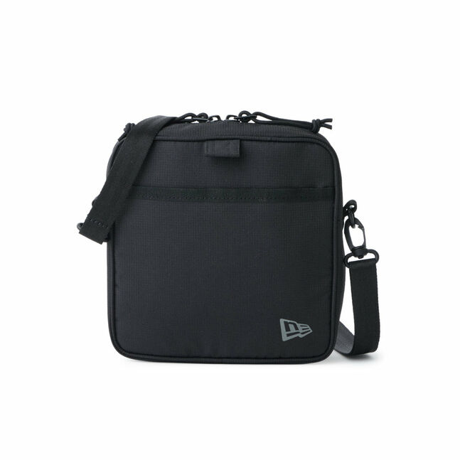 SQUARE SHOULDER POUCH NE LOGO BLK INTL