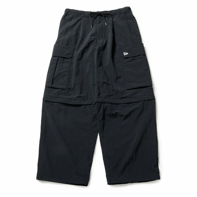 DETACHABLE NYLON CARGO PANTS BLK INTL