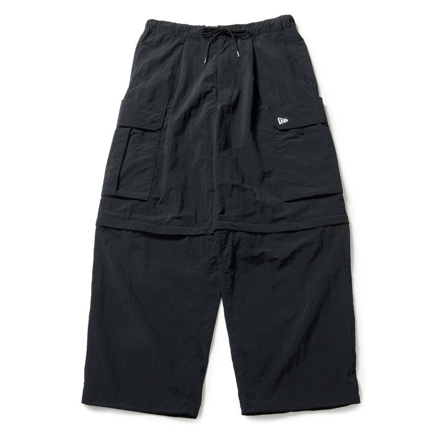 DETACHABLE NYLON CARGO PANTS BLK INTL