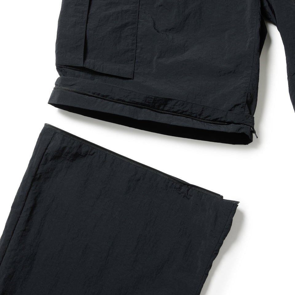 DETACHABLE NYLON CARGO PANTS BLK INTL