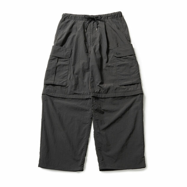 DETACHABLE NYLON CARGO PANTS BLK INTL