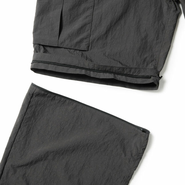 DETACHABLE NYLON CARGO PANTS BLK INTL