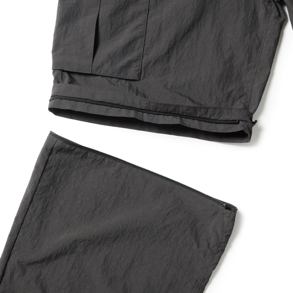 DETACHABLE NYLON CARGO PANTS BLK INTL