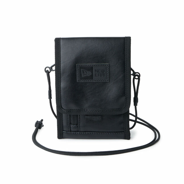 NECK POUCH SYN LEATHER BLK INTL