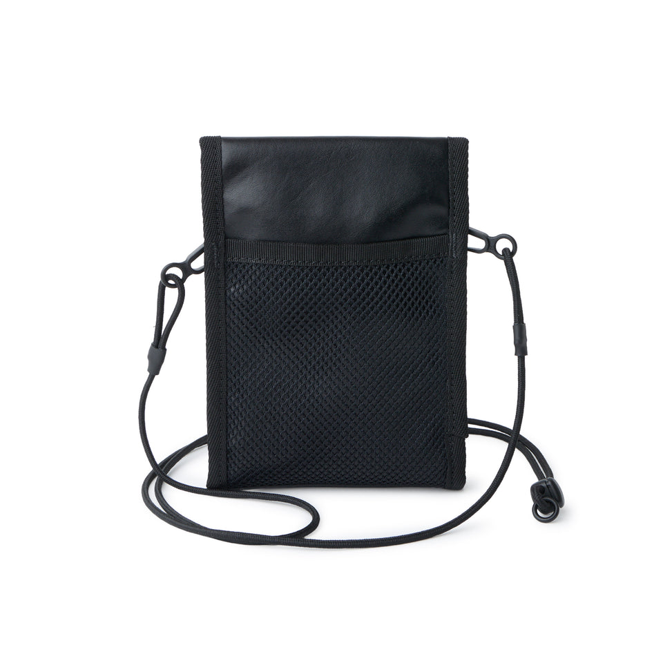 NECK POUCH SYN LEATHER BLK INTL