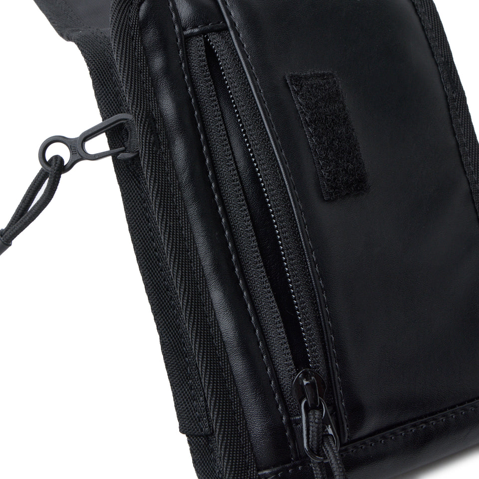 NECK POUCH SYN LEATHER BLK INTL