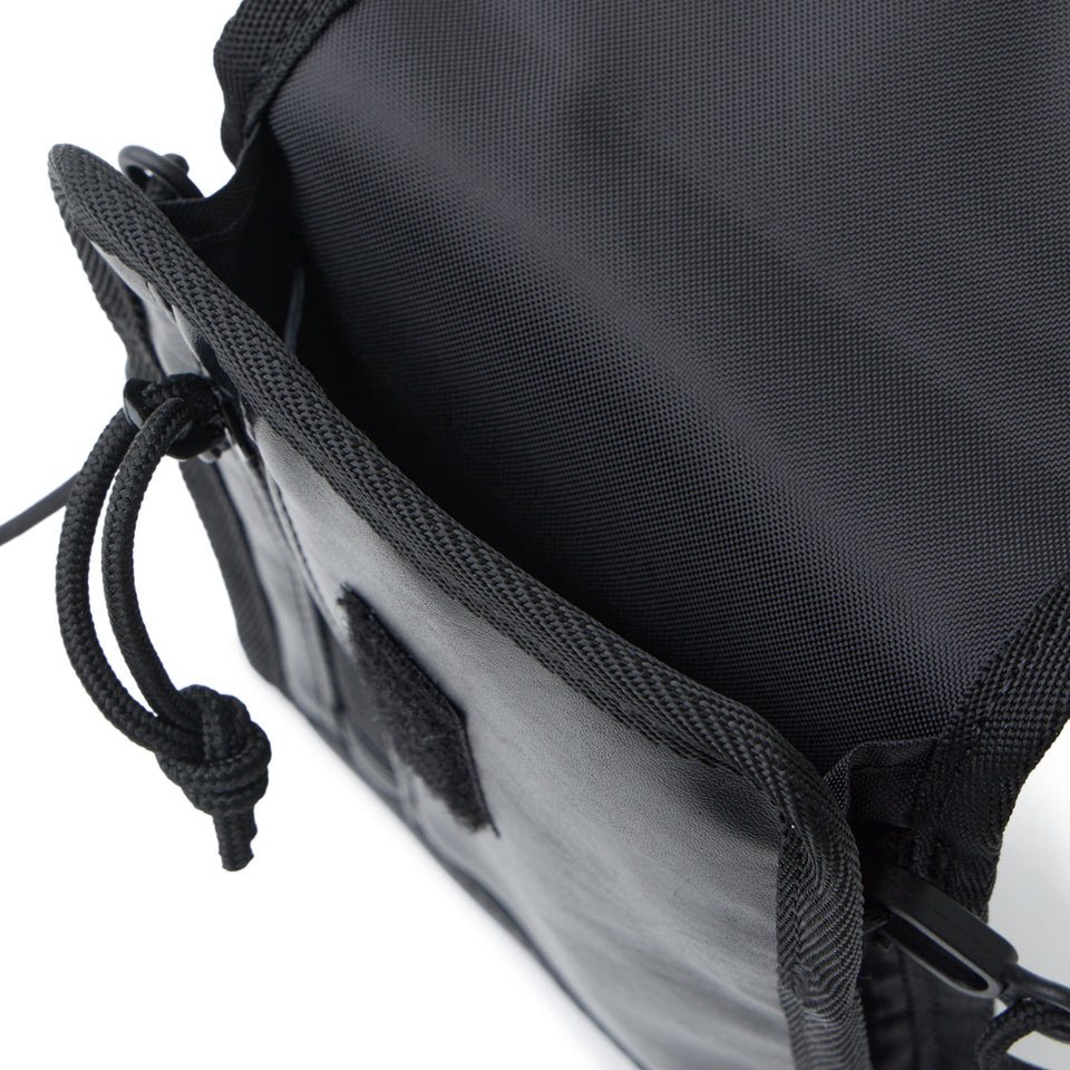 NECK POUCH SYN LEATHER BLK INTL