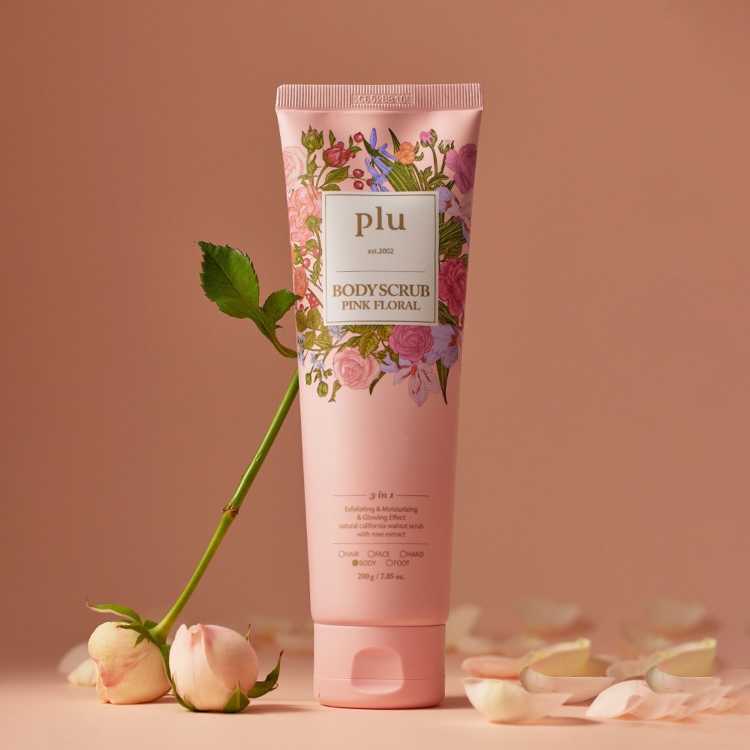PLU Body Scrub Pink Floral 200g