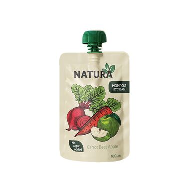 Natura Лууван хүрэн манжин алим 100% 100мл