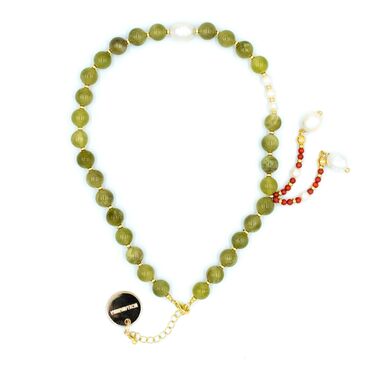 OLIVE PEARL HARMONY NECKLACE