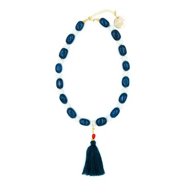 AZURE TASSEL NECKLACE