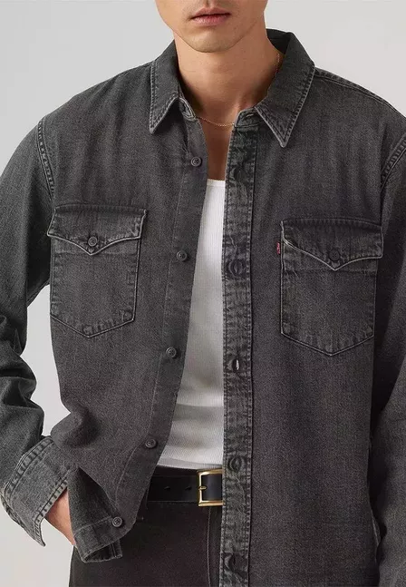 RELAXED FIT WESTERN NIGHT SHADOW BLACK