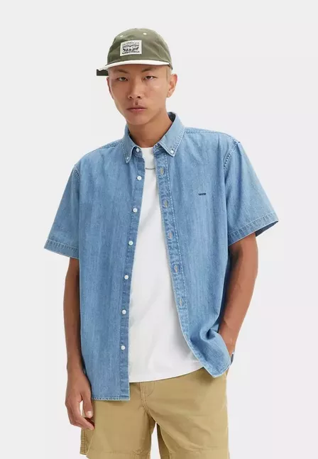 SS AUTHENTIC BUTTON DOWN ELI MEDIUM BLU