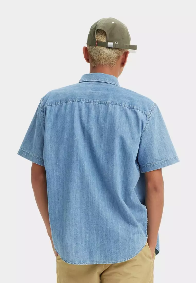 SS AUTHENTIC BUTTON DOWN ELI MEDIUM BLU