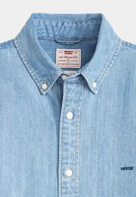SS AUTHENTIC BUTTON DOWN ELI MEDIUM BLU