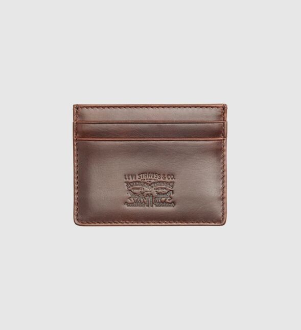 LEATHER CARD CASE SEAL BROWN