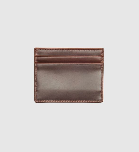 LEATHER CARD CASE SEAL BROWN