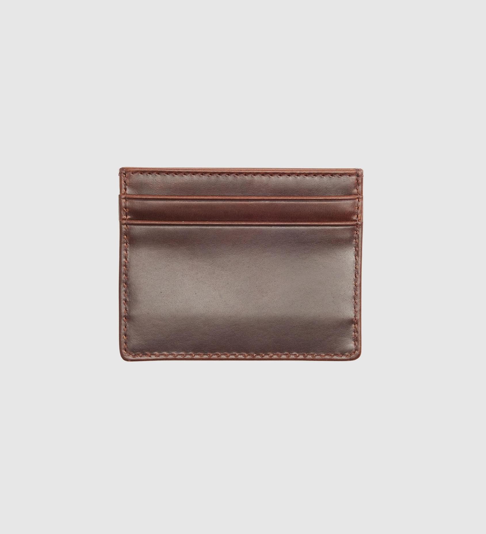 LEATHER CARD CASE SEAL BROWN