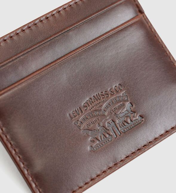 LEATHER CARD CASE SEAL BROWN