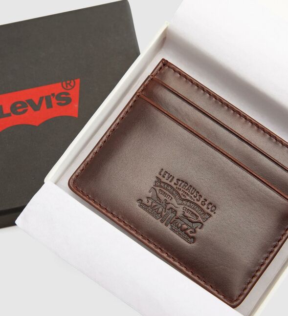 LEATHER CARD CASE SEAL BROWN