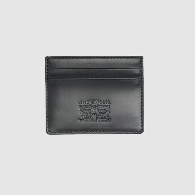 LEATHER CARD CASE CAVIAR