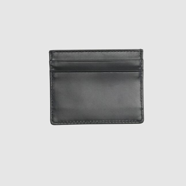 LEATHER CARD CASE CAVIAR