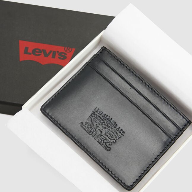 LEATHER CARD CASE CAVIAR