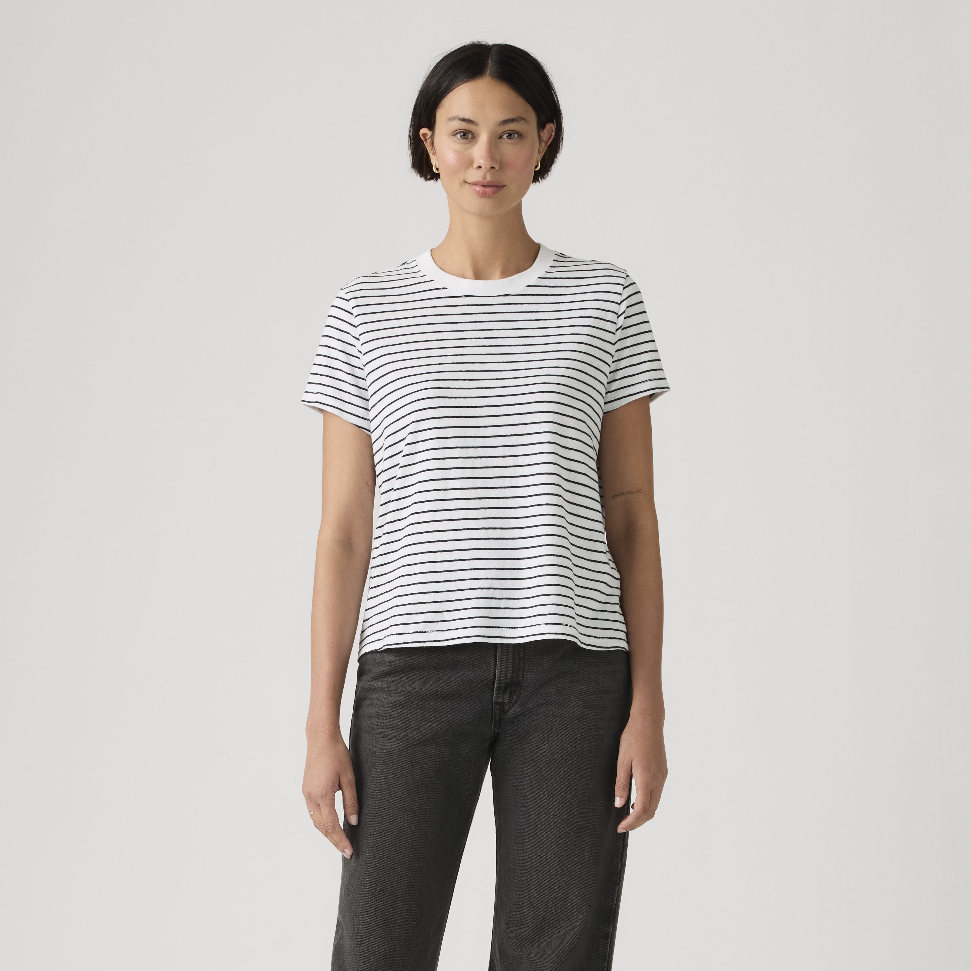 FAVORITE SLUB TEE GOLF COURSE STRIPE BR