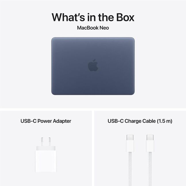 Macbook Neo A18 Pro chip 8GB 512GB SSD Retina Indigo New