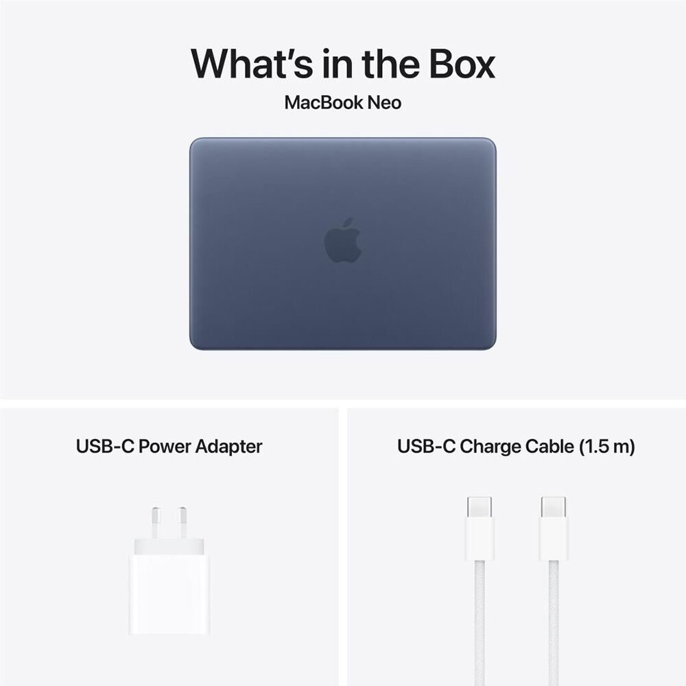 Macbook Neo A18 Pro chip 8GB 512GB SSD Retina Indigo New