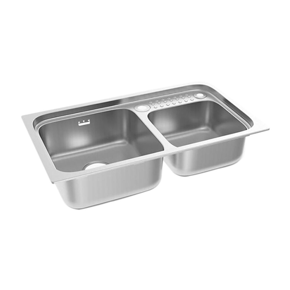 ALEO OFFSET KITCHEN SINK,2HD,NA