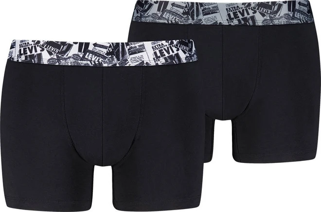 LEVIS MEN NEWSPAPER WB BOXER BRIEF 2P