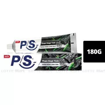 P/S TP charcoal bamboo white/ Модны хар нүүрстэй Шүдний оо Цайруулах үйлчилгээтэй 180гр №1