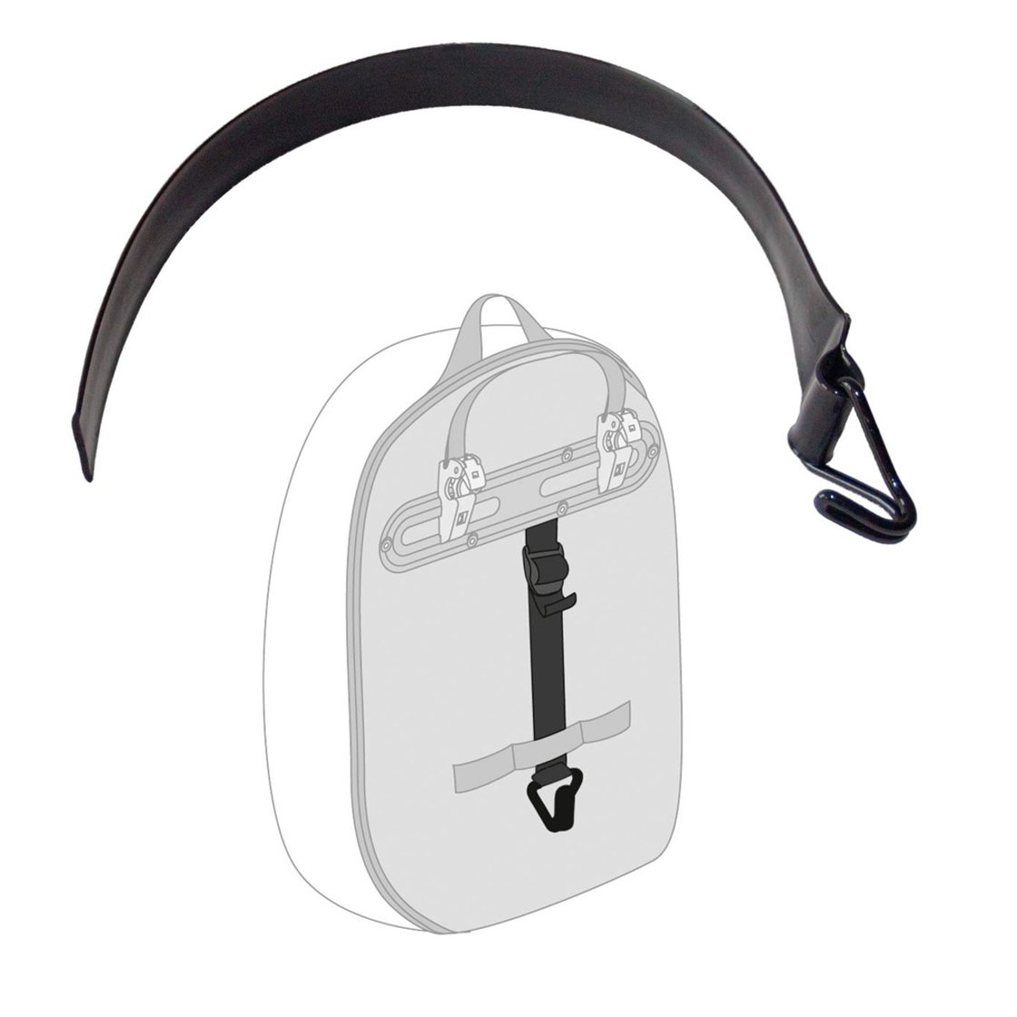 Abspangummi mit Haken fur Radtaschen