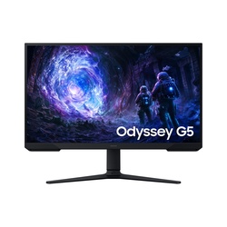 Samsung Odyssey G5 27 QHD Gaming Monitor, 27 inch, 2560x1440 at 180Hz, DP, HDMI with HDMI, DP Cable