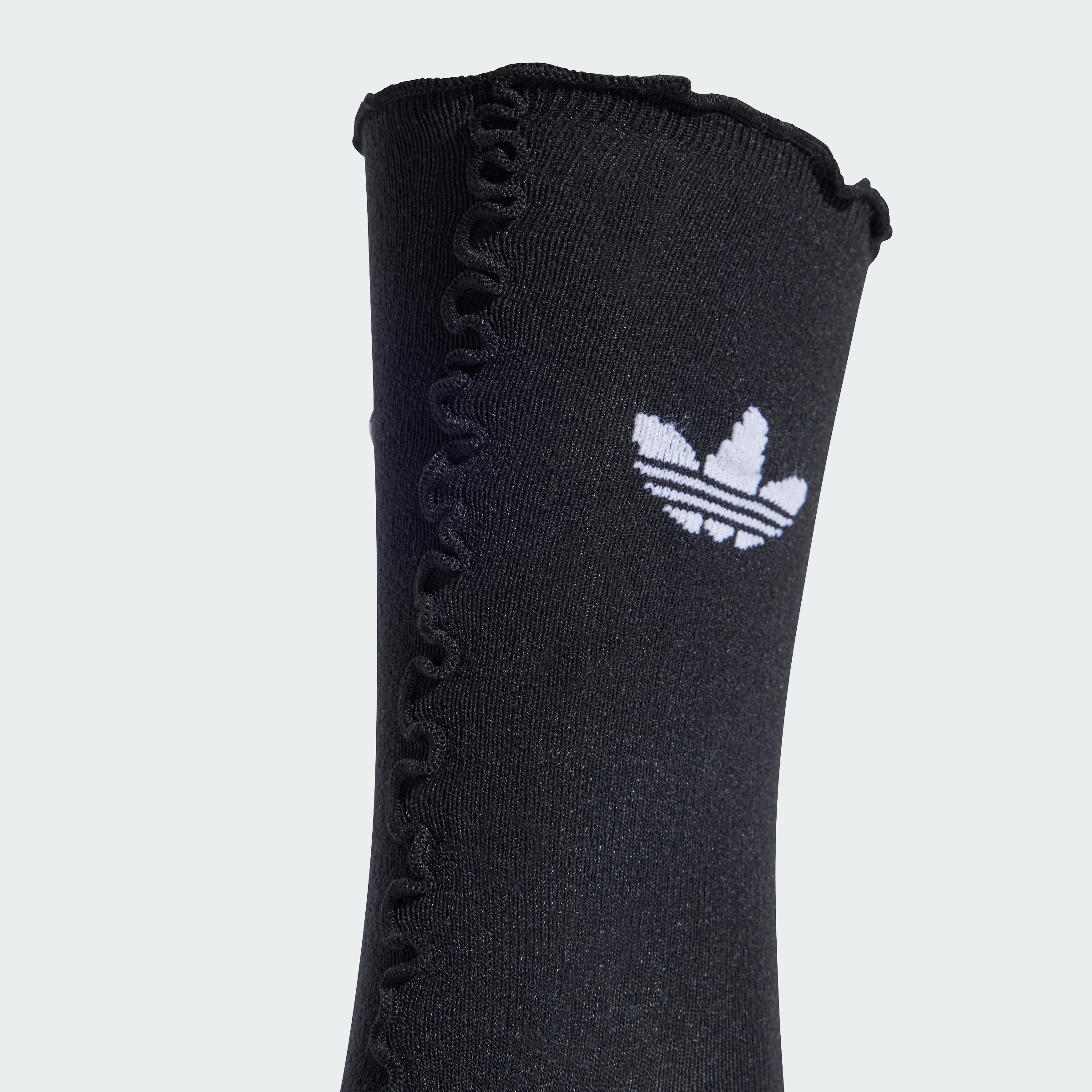 Ruffle Sock 2P WHITE/BLACK