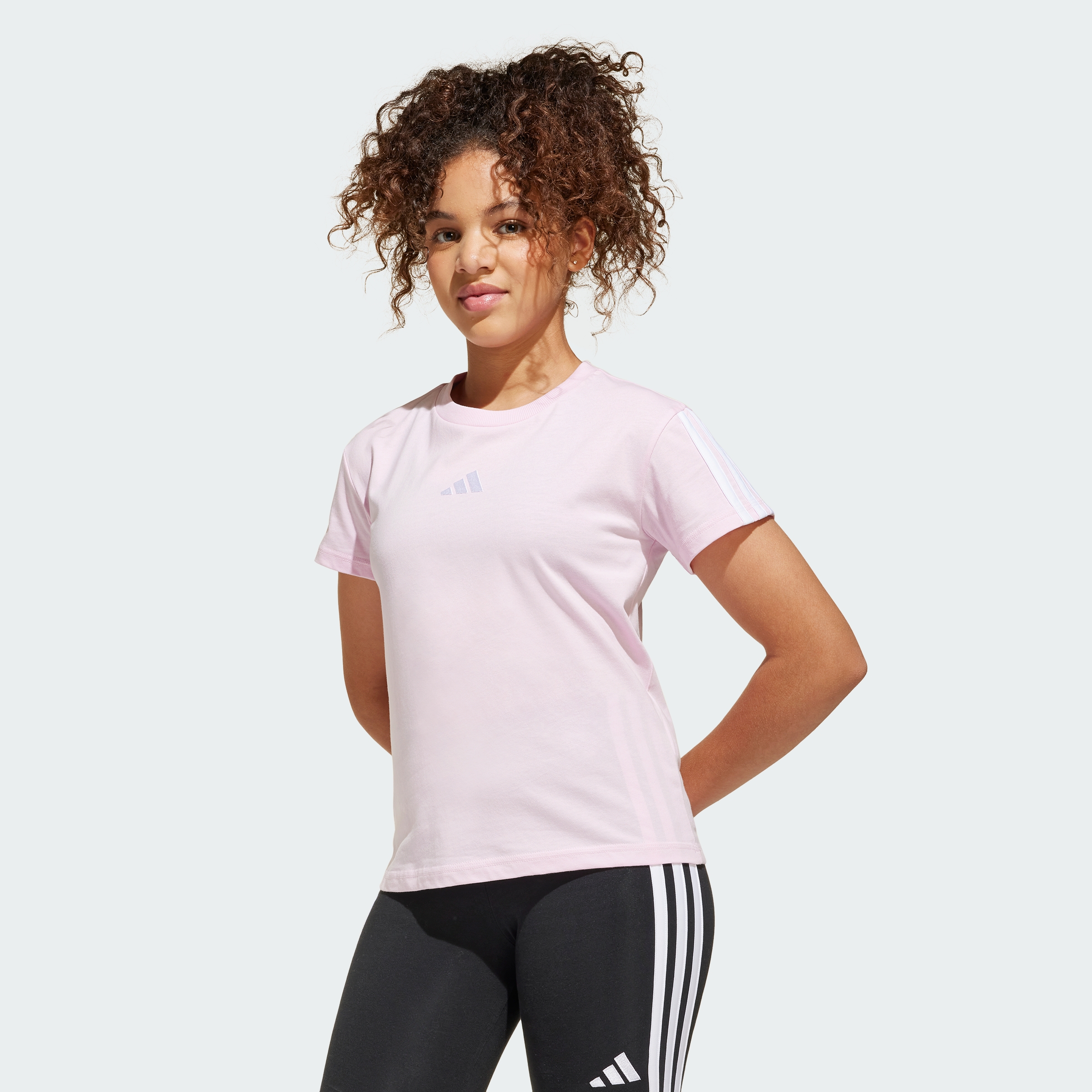 JG 3S TEE 160 CLPINK/WHITE