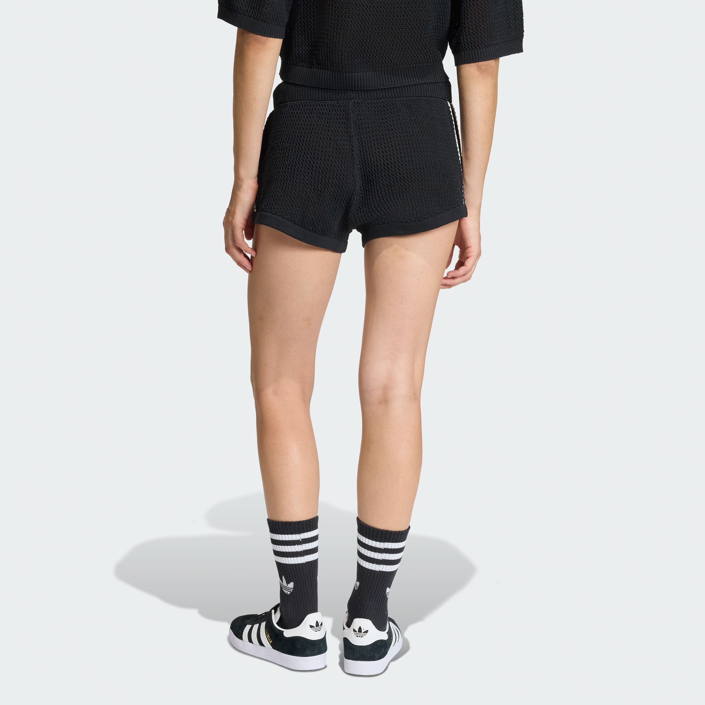 CROCHET SHORTS BLACK