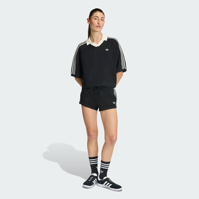 CROCHET SHORTS BLACK