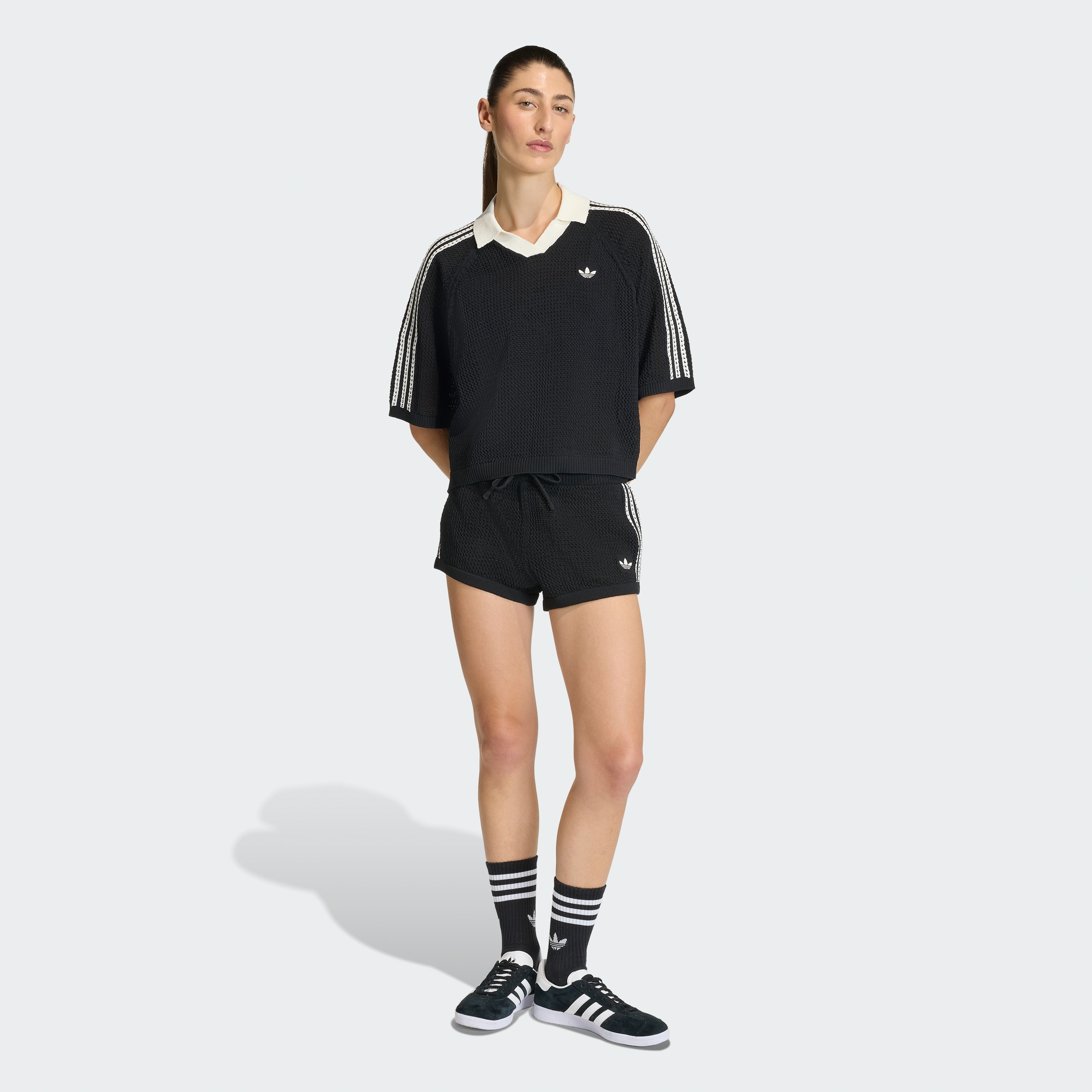 CROCHET SHORTS BLACK
