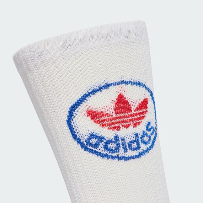 TREFOIL CREW 3P WHITE/BETSCA/BLACK/W