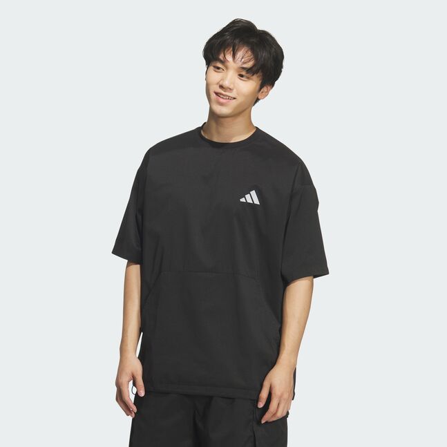 CT WOV S/S TEE BLACK