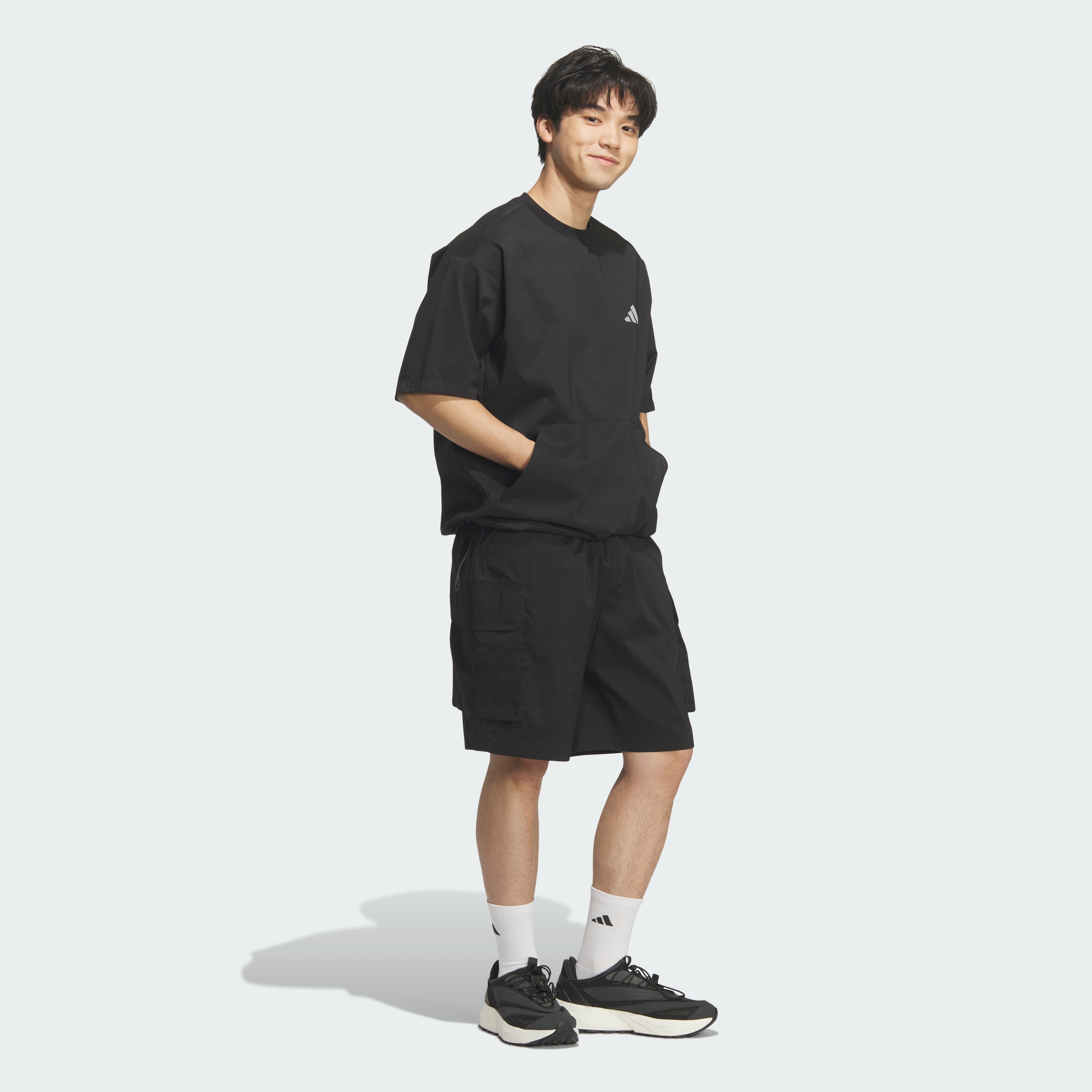 CT WOV S/S TEE BLACK