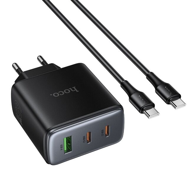 Hoco C160A Upgrade PD65W(2C1A) charger set(C to C)(EU)