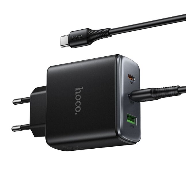Hoco C160A Upgrade PD65W(2C1A) charger set(C to C)(EU)