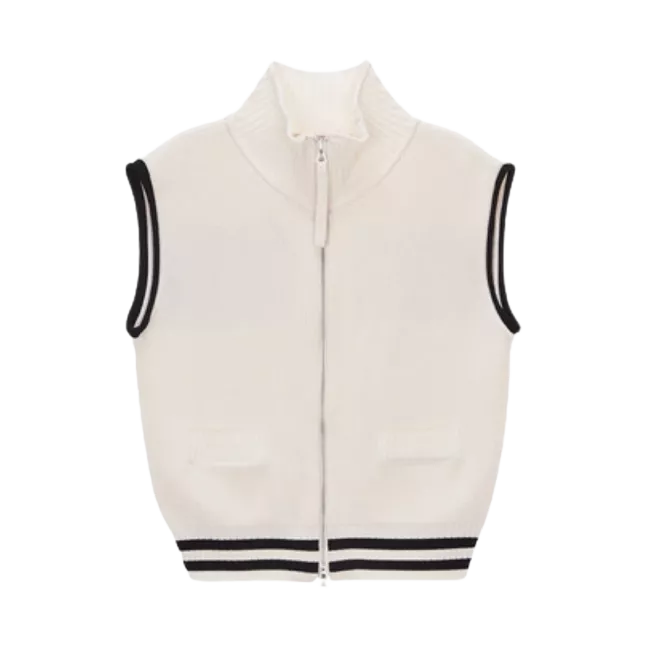 SPELL POINT STRIPE KNIT VEST
