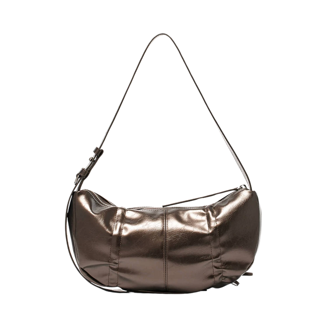 HALF SHIRRING RIBBON ROUND BAG