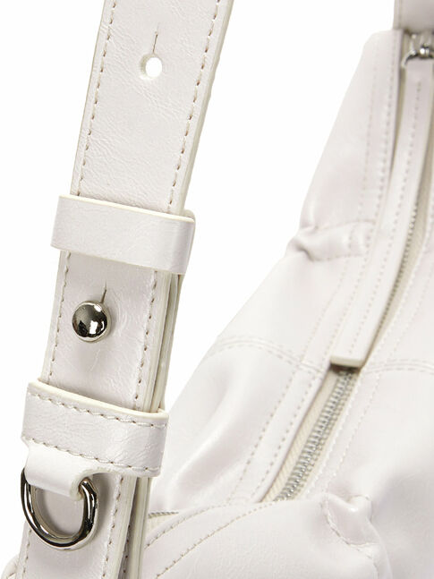 HALF SHIRRING RIBBON ROUND BAG
