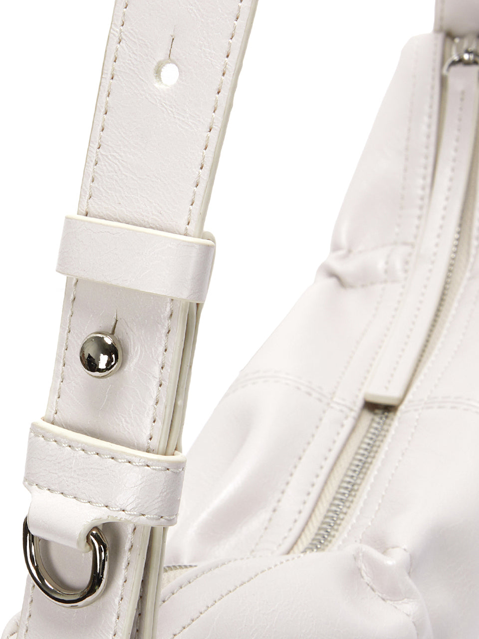 HALF SHIRRING RIBBON ROUND BAG
