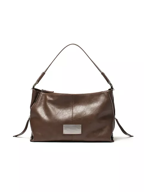 SIDE ZIPPER SHOULDER BAG